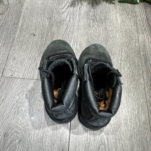 TODDLER TIMBERLAND  6" PREMIUM WATERPROOF BOOT BLACK NUBUCK SIZE 7 - Picture 6 of 8